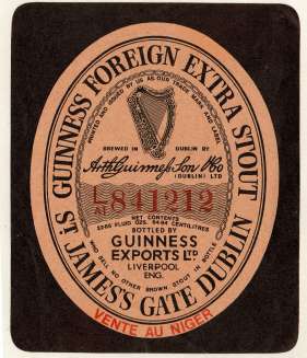 Guinness label 23 Niger